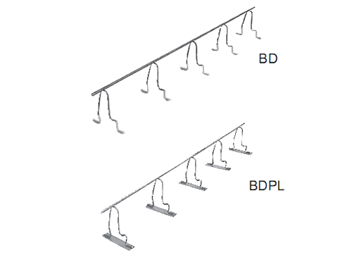 樓板用間隔件（雙層配筋接連，通長式）BD